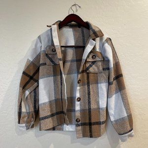 Girls Plaid Shacket